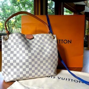 Authentic Louis Vuitton Graceful PM Damier Azur Excellent condition